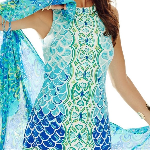 Lilly Pulitzer Blue Scales Perla Dress - Picture 4 of 8